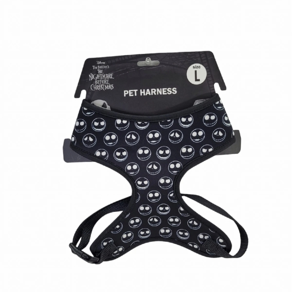 Disney Pet Dog Harness Adjustable Jack Skellington TNBC By Buckle-Down Large New
